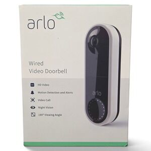 Arlo Wired Video Doorbell HD Night Vision 180 View White AVD1001-100NAS NEW